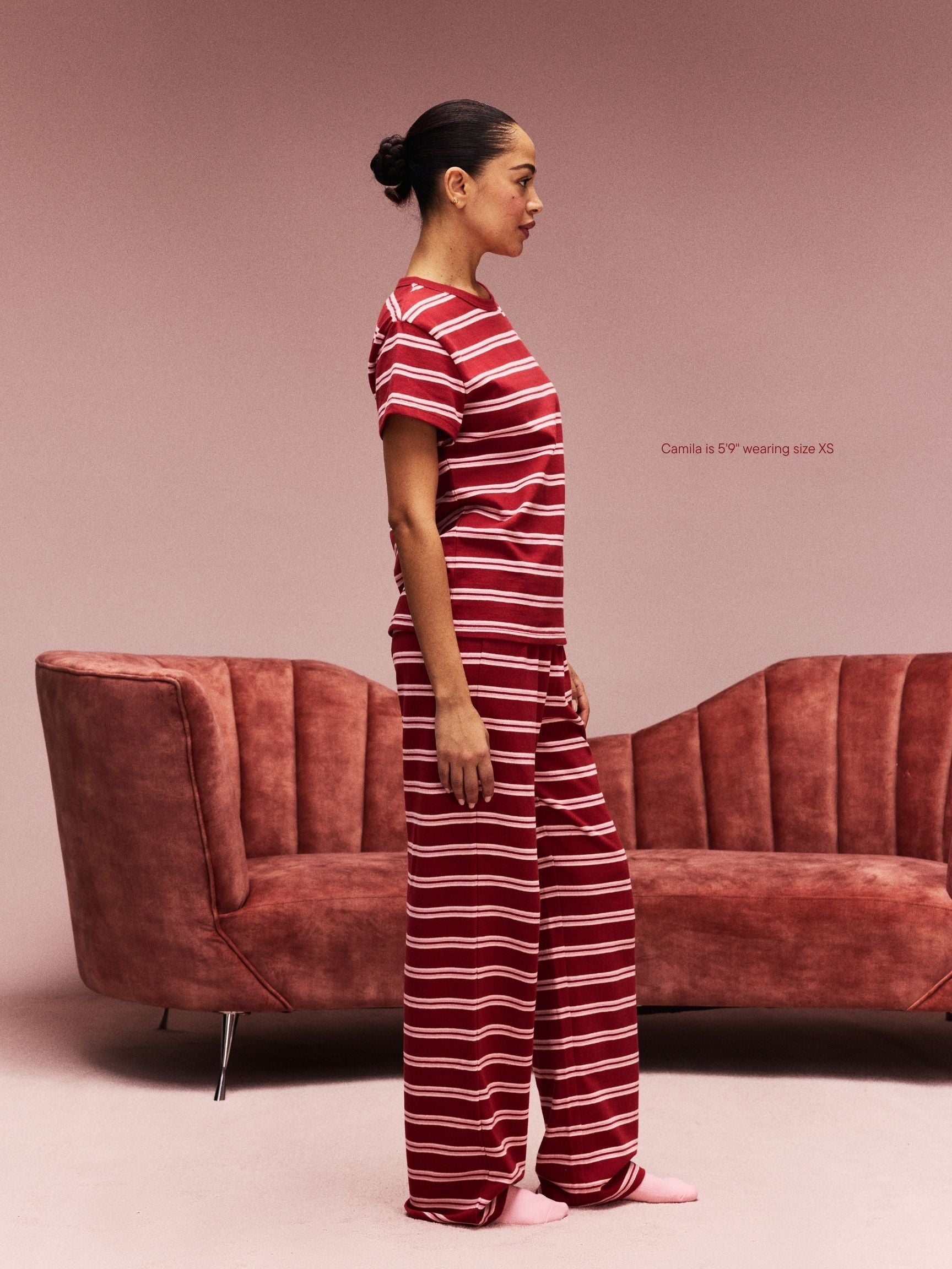 Striped Cotton Boxer Pants - Amour Stripe