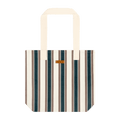 Holiday Striped Tote -eggnog stripe