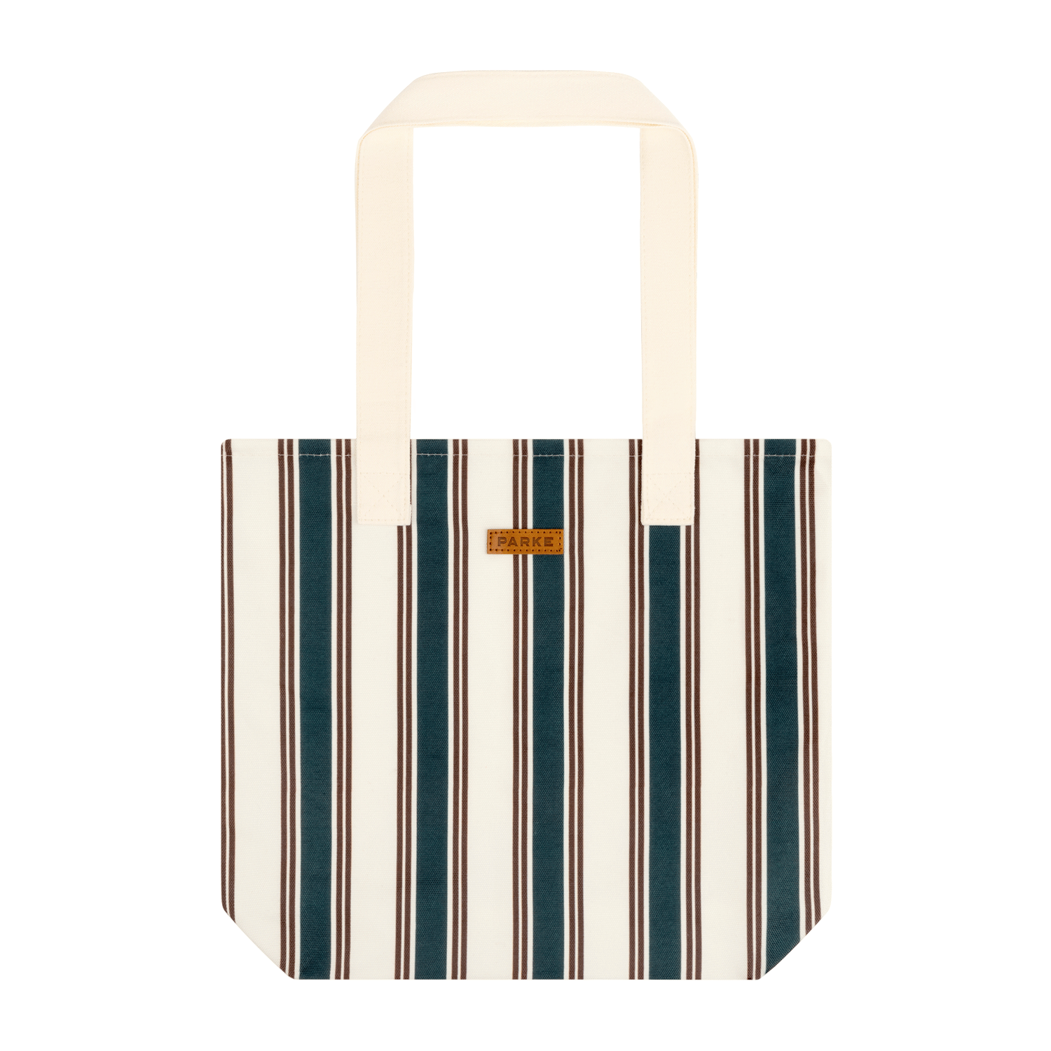 Holiday Striped Tote -eggnog stripe