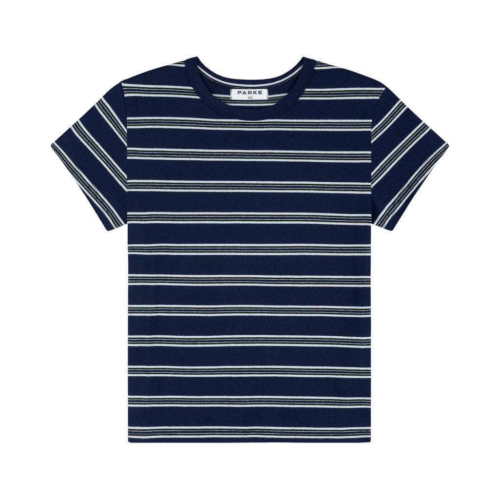 Holiday Striped T-Shirt -snowflake stripe