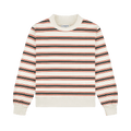 Holiday Striped Pullover -eggnog stripe
