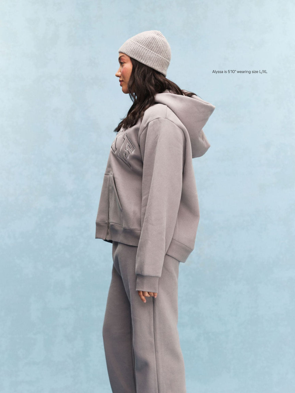 Monochrome Varsity Zip Up Hoodie