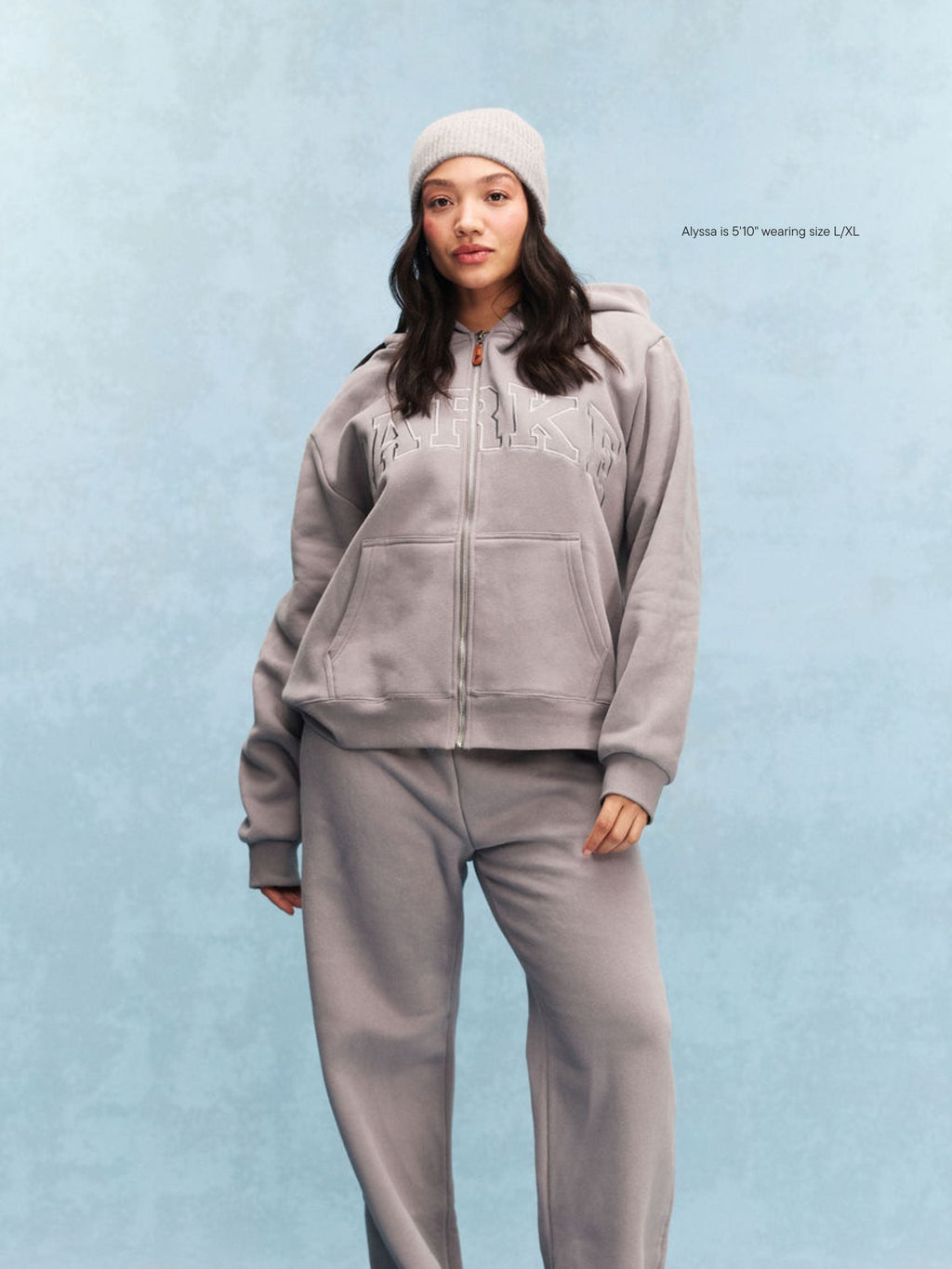 Monochrome Varsity Zip Up Hoodie