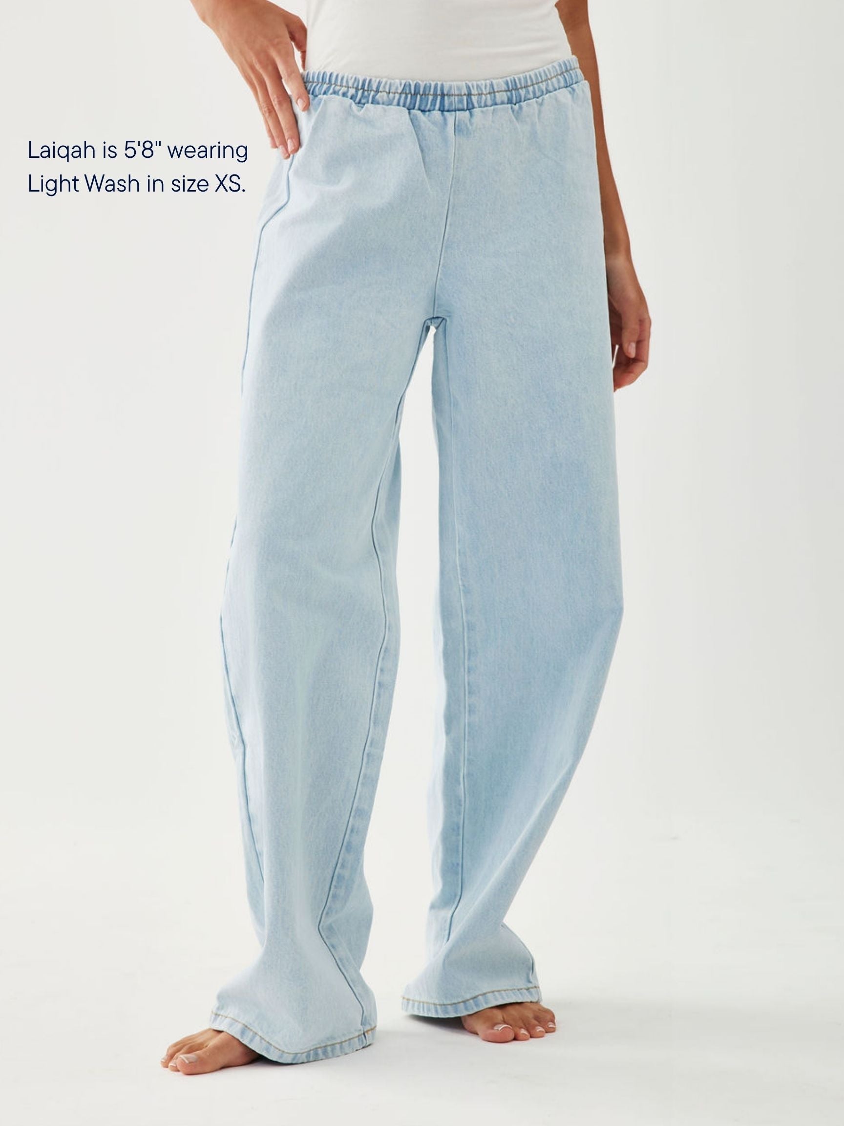Elastic Denim Pant