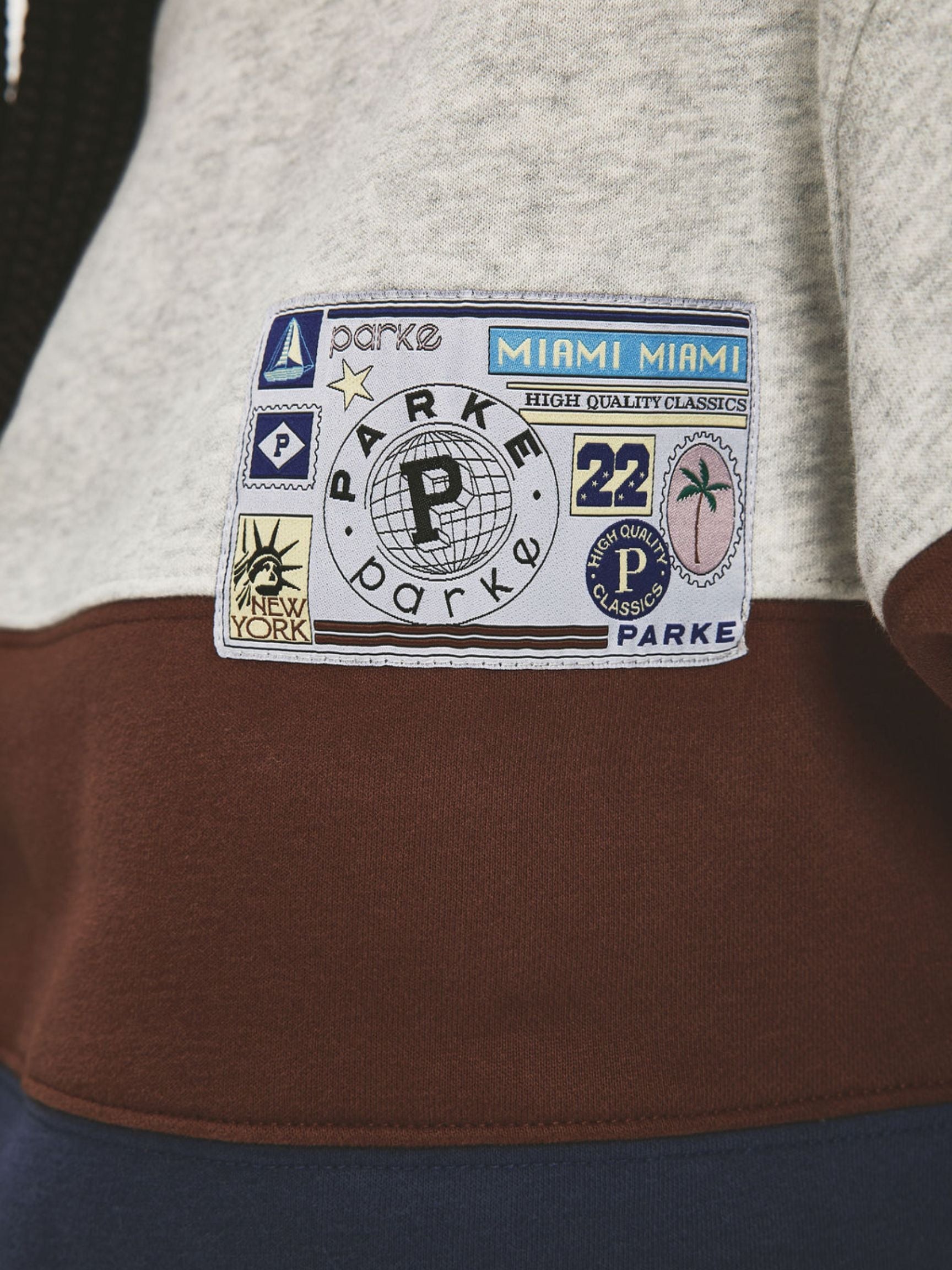 Vintage Striped Mockneck With Nostalgia Patch