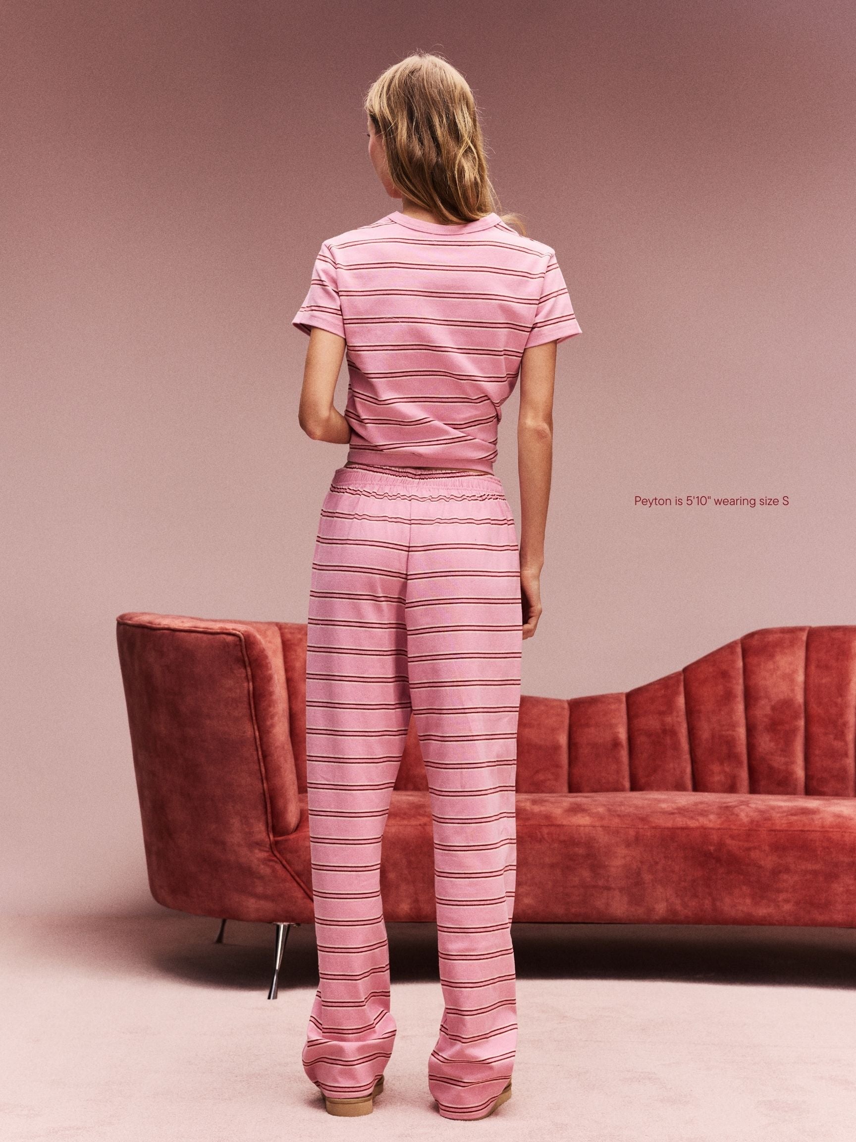 Striped Cotton Boxer Pants - Sweetheart Stripe