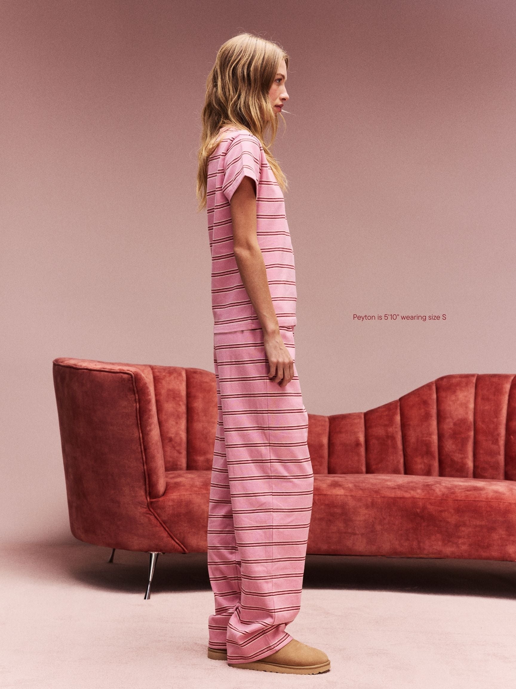 Striped Cotton Boxer Pants - Sweetheart Stripe