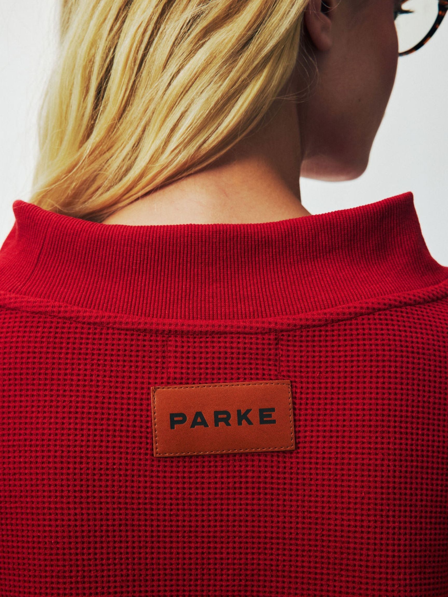 Holiday Waffle Mockneck Pullover