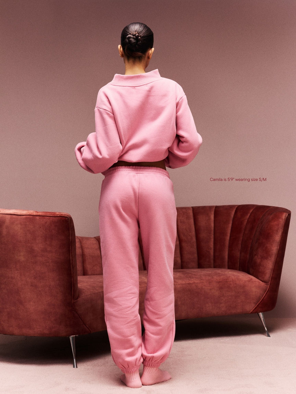 Drawstring Unisex Sweatpants - Blush