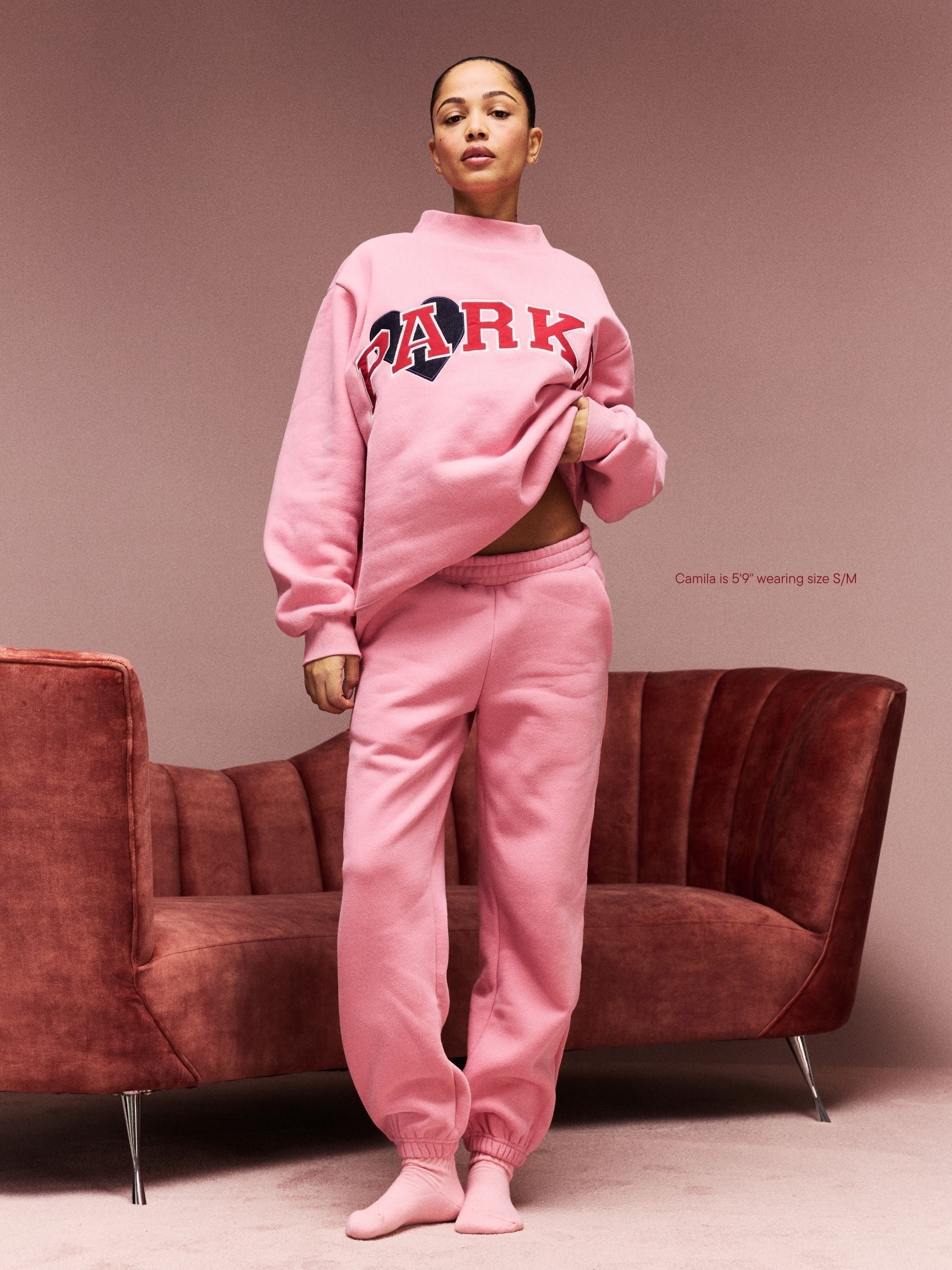 Drawstring Unisex Sweatpants - Blush