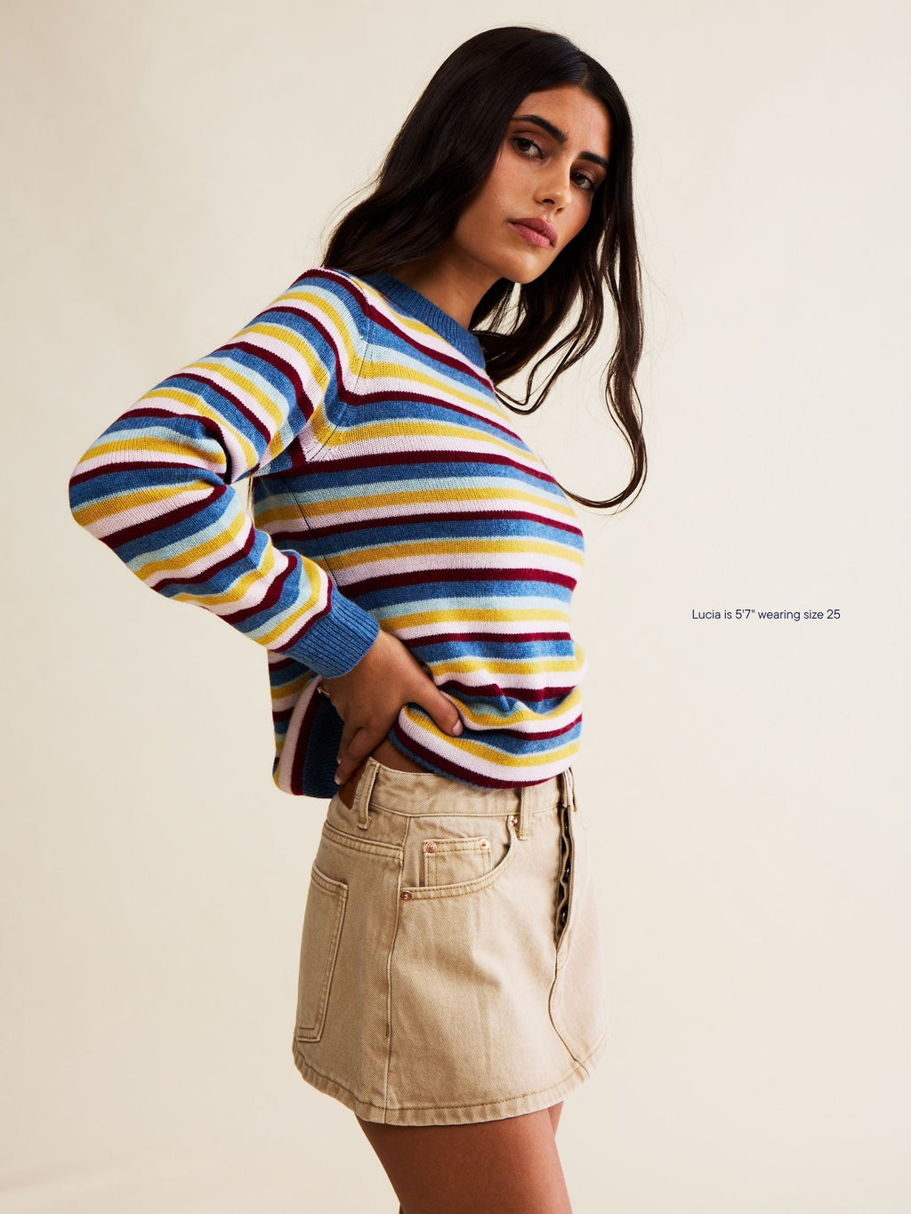 Finished Denim Mini Skirt