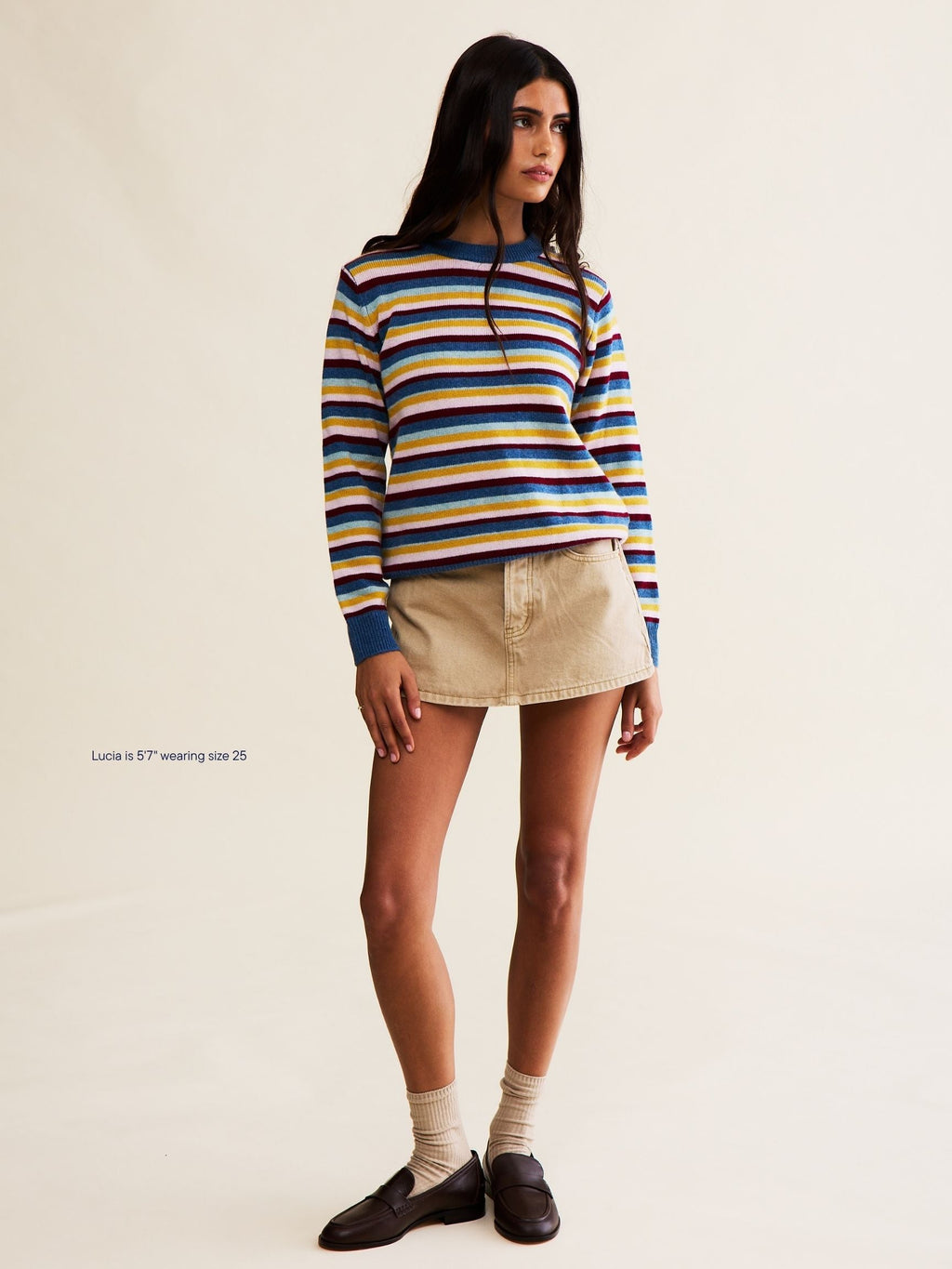 Finished Denim Mini Skirt