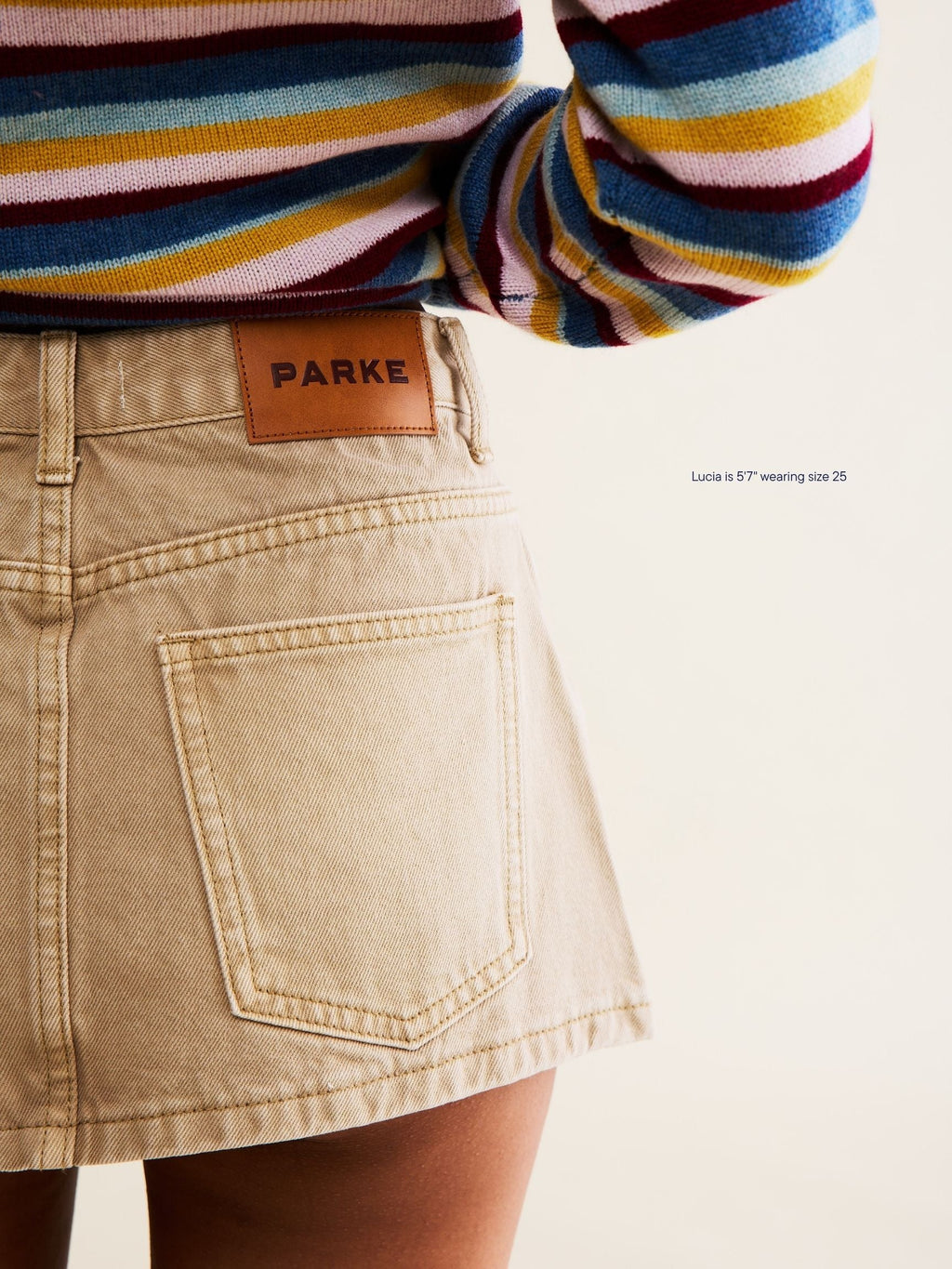 Finished Denim Mini Skirt