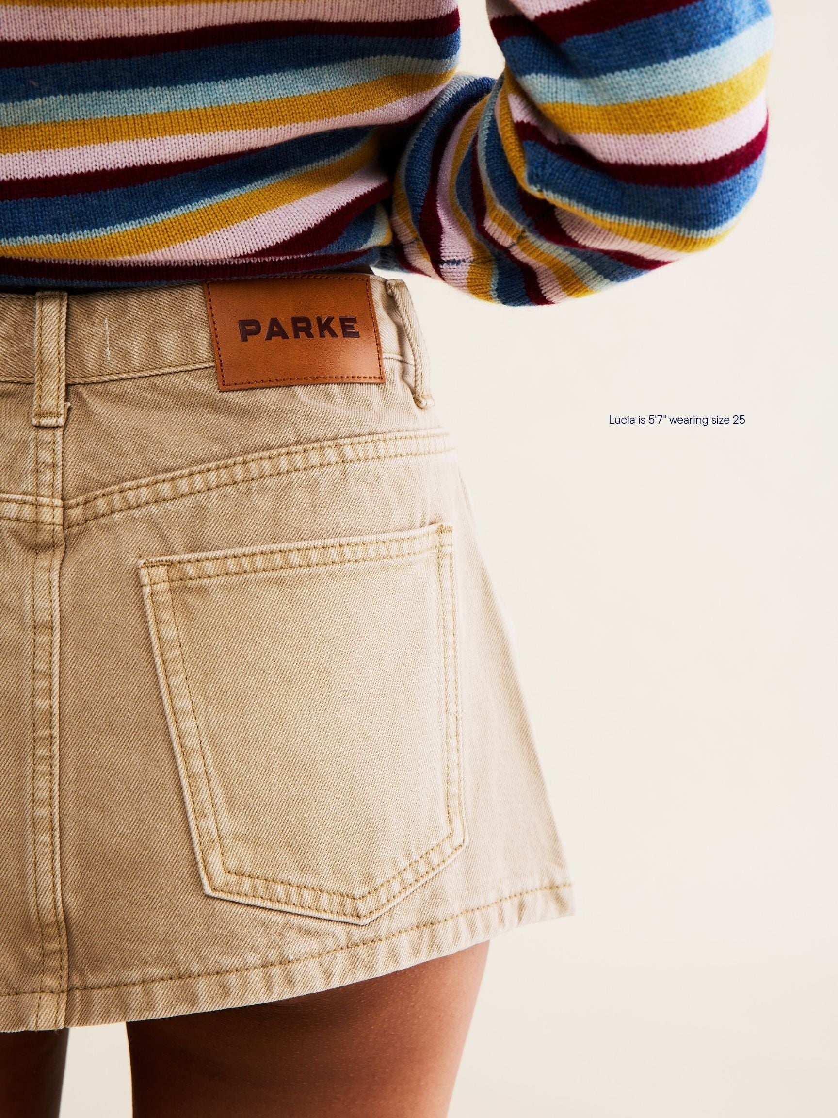 Finished Denim Mini Skirt