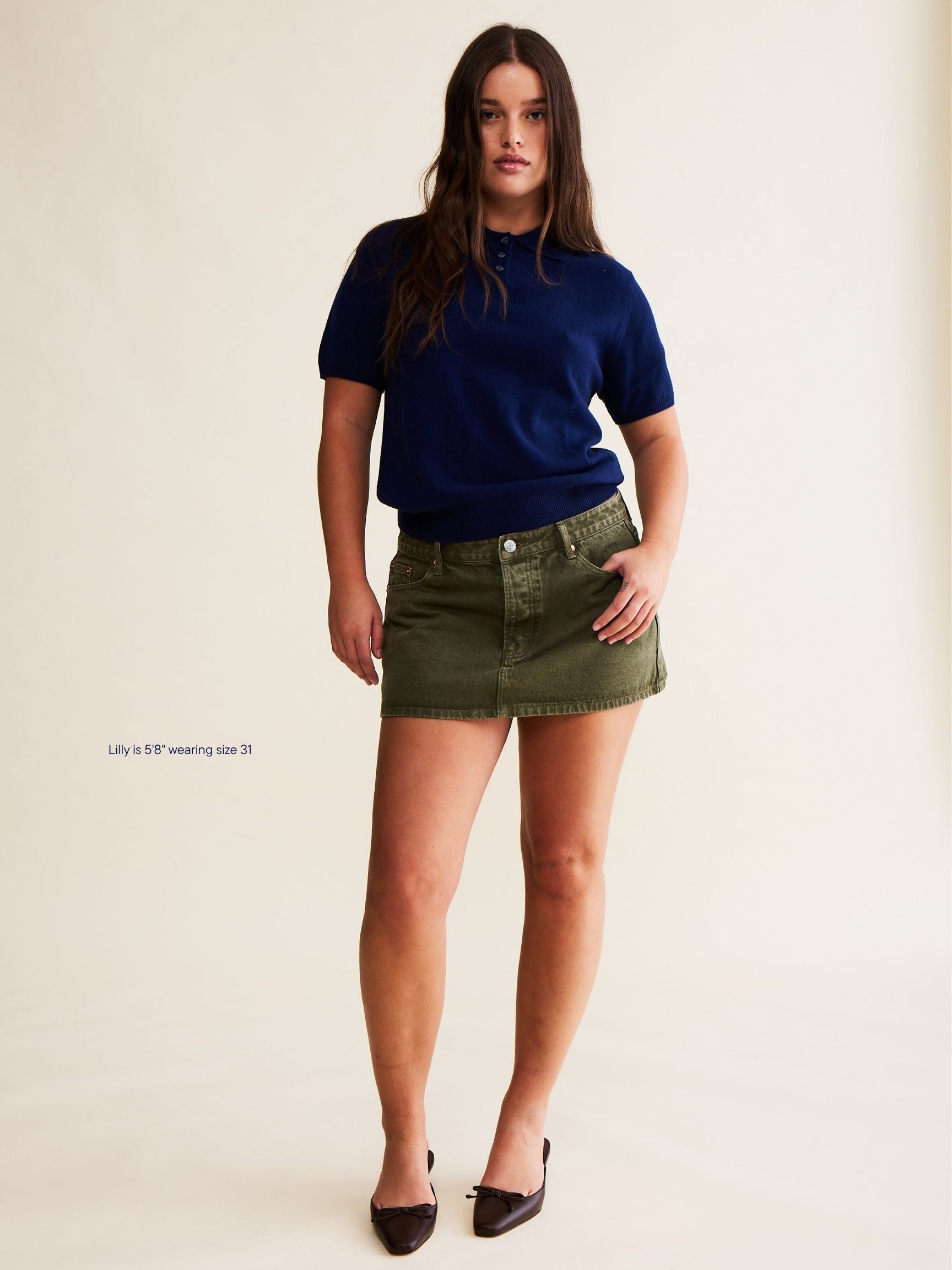 Finished Denim Mini Skirt