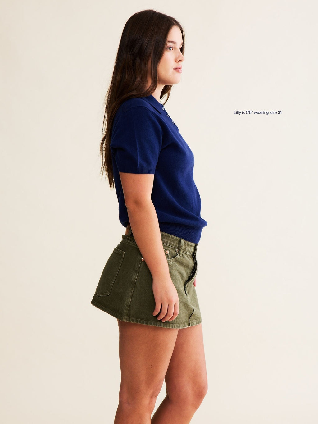 Finished Denim Mini Skirt