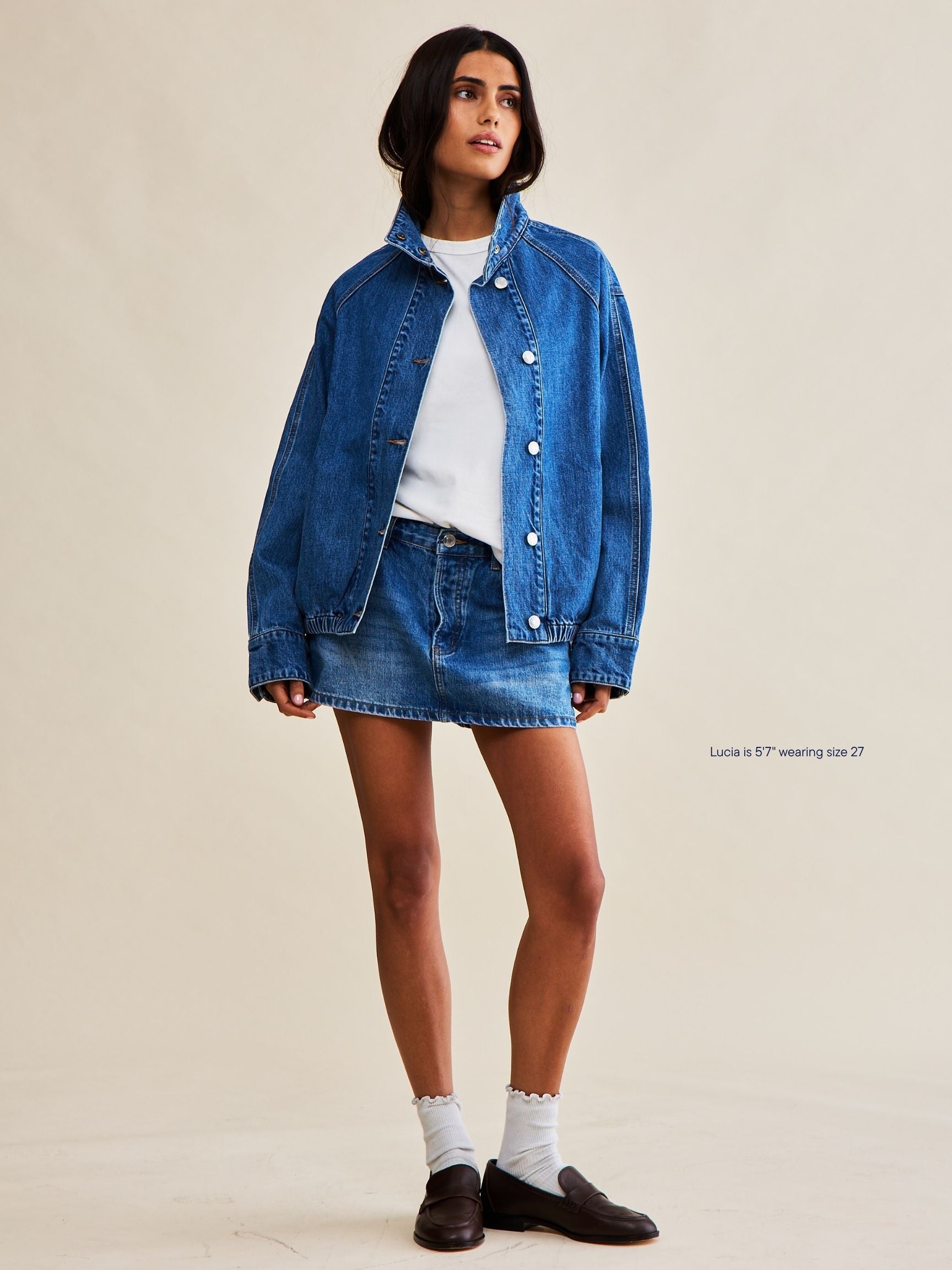 Finished Denim Mini Skirt