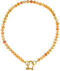 spciy dan necklace flat lay -orange