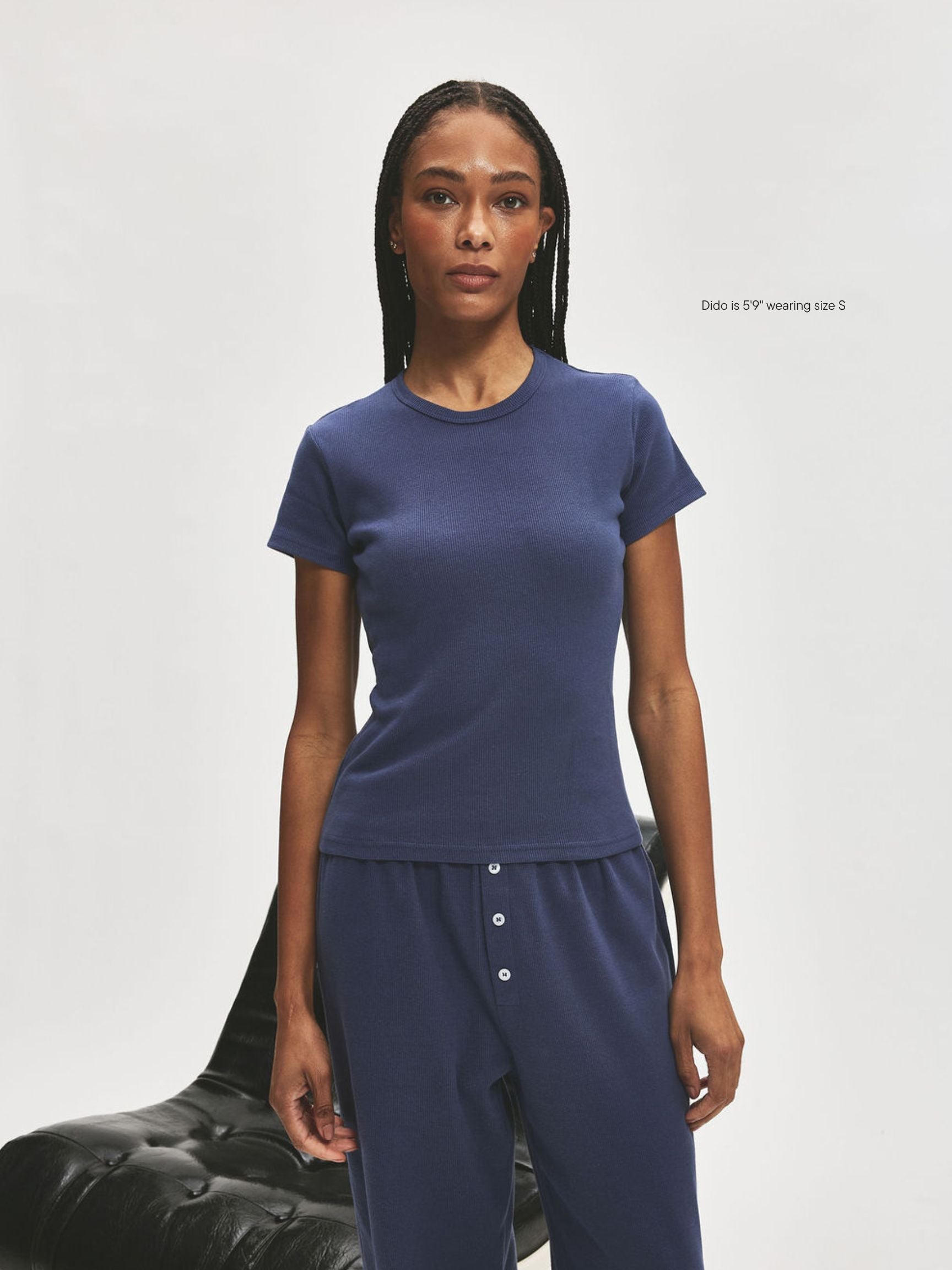 Ribbed Short Sleeve T-Shirt