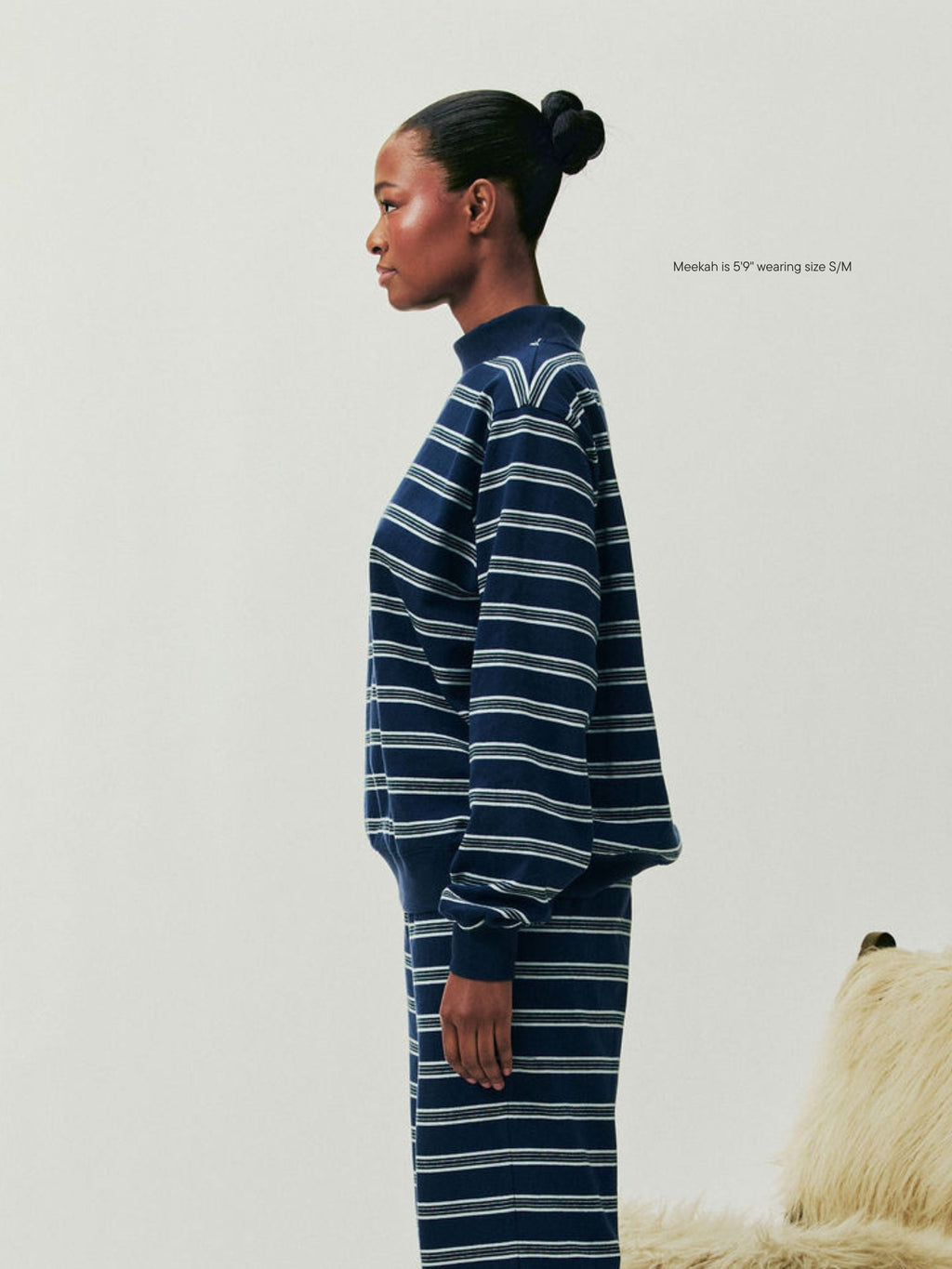 Holiday Striped Mockneck Pullover