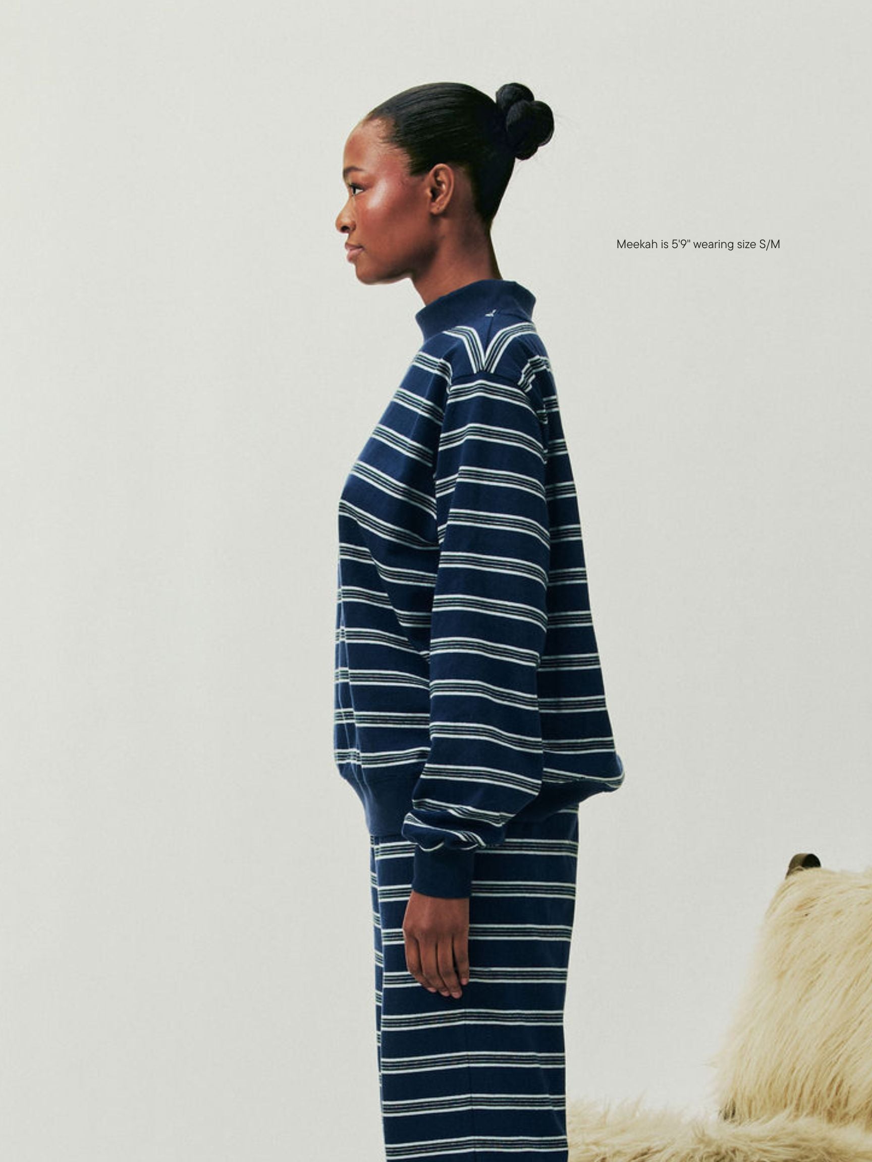 Holiday Striped Mockneck Pullover