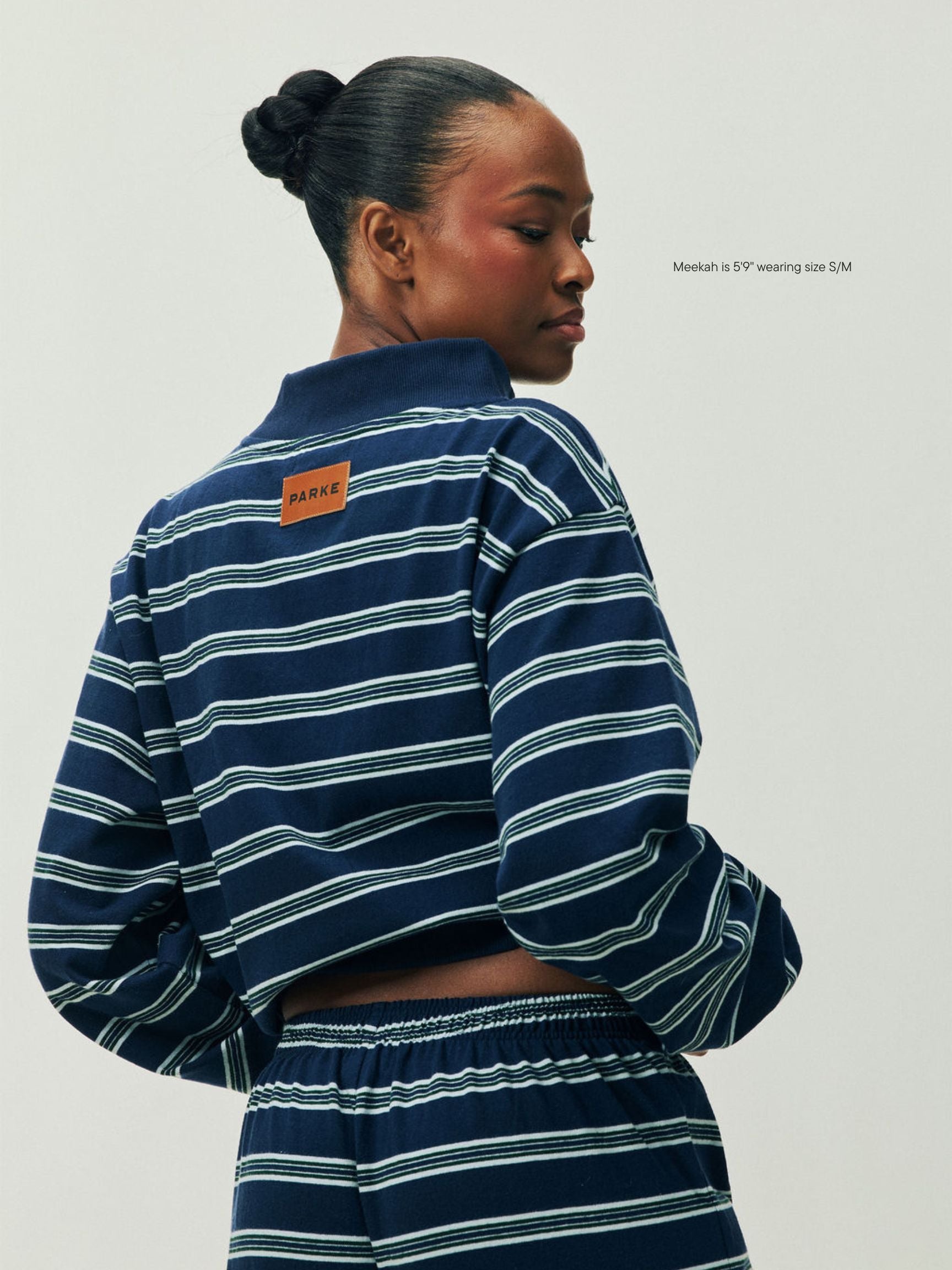 Holiday Striped Mockneck Pullover