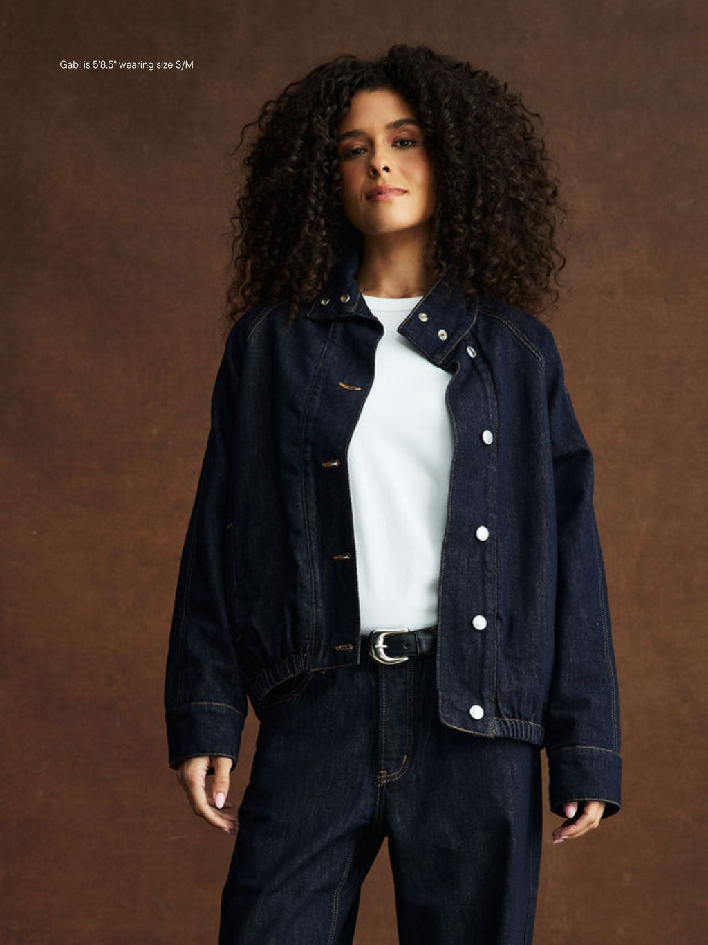 Lined Denim Bomber Jacket