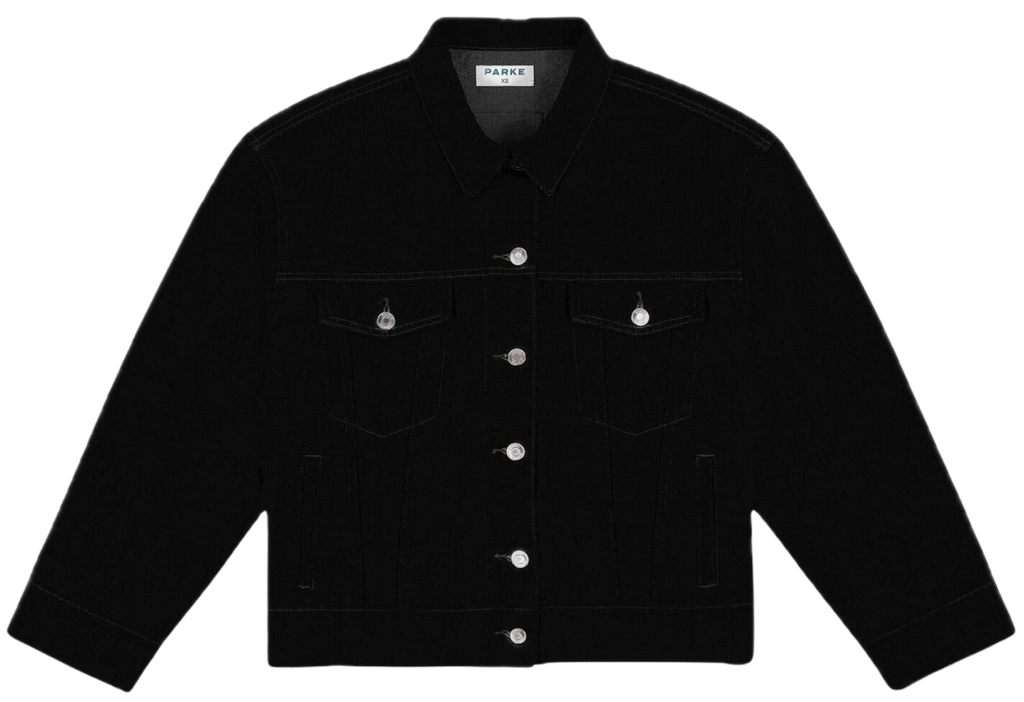 oversized jean jacket -black