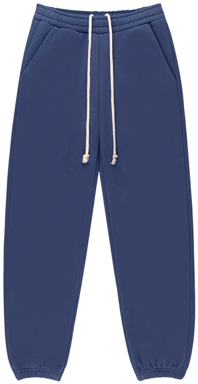 Drawstring Unisex Sweats flat lay - crown blue