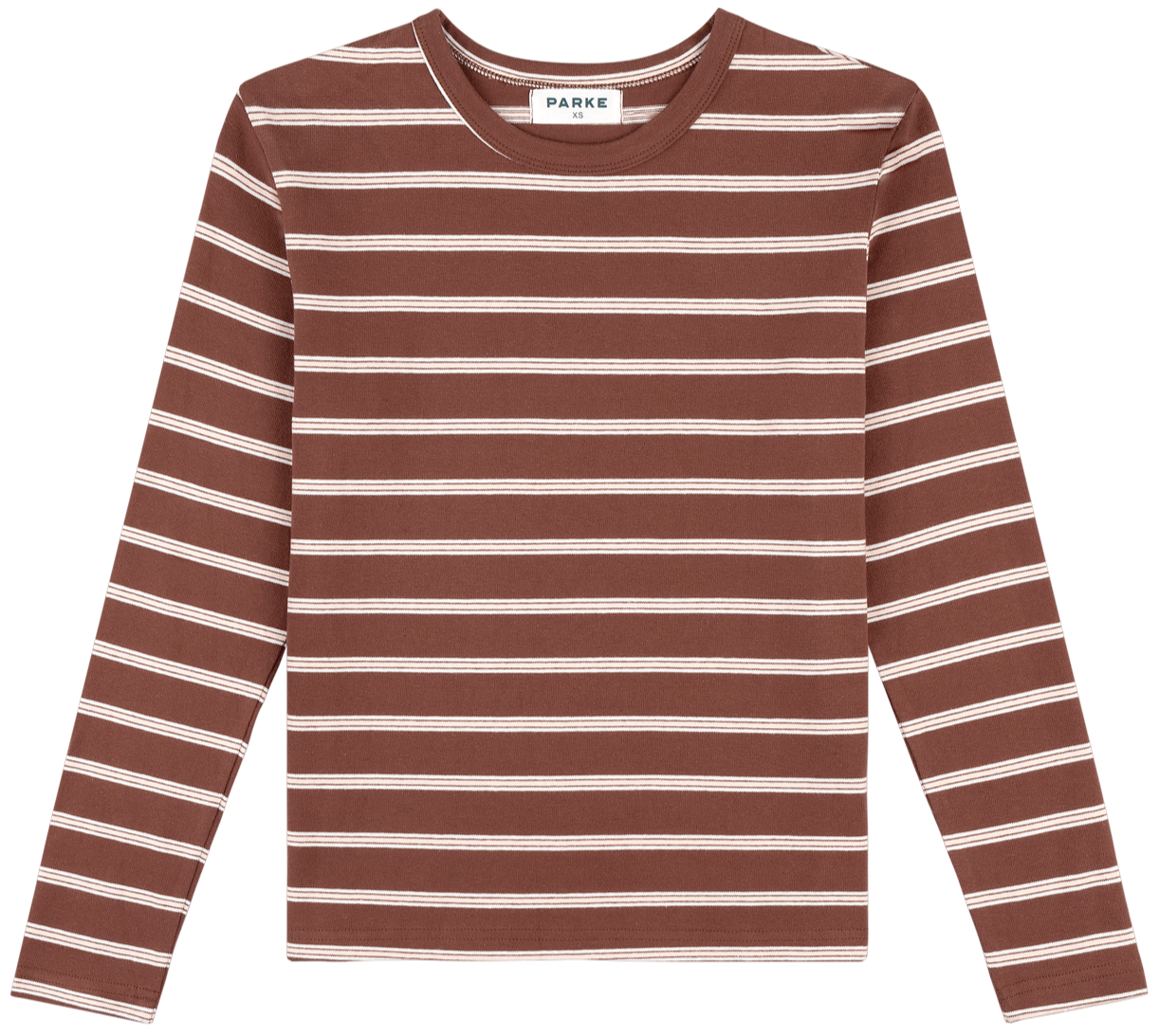 striped long sleeve tee flat-mocha stripe