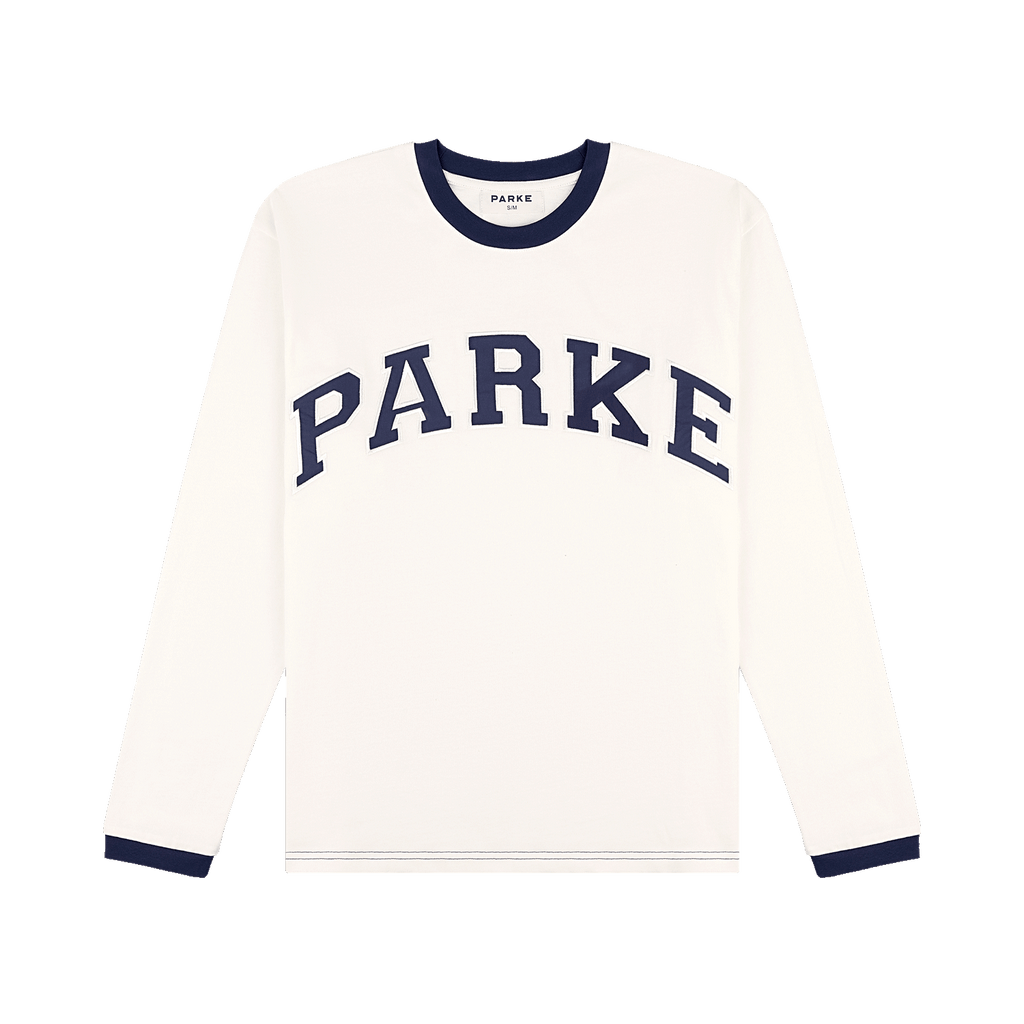 varsity long sleeve flat -crown blue