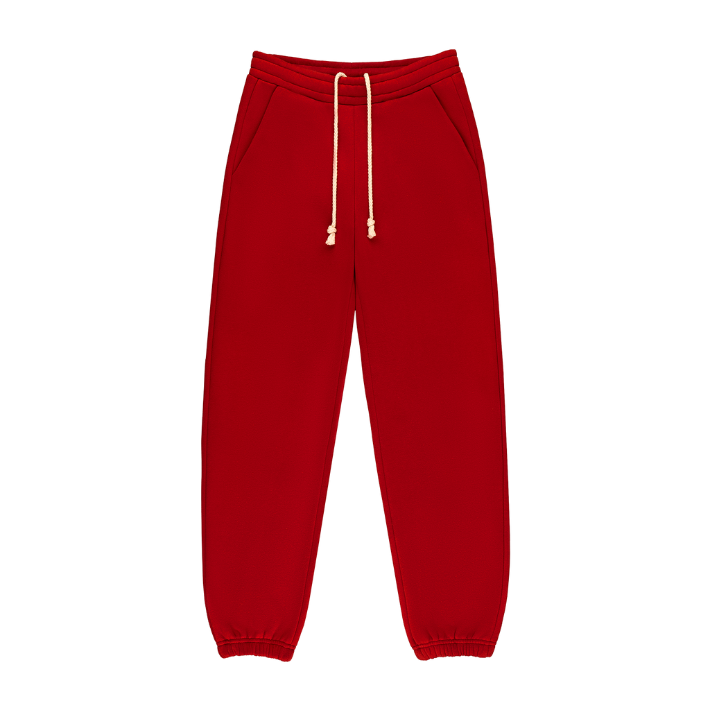 Drawstring Unisex Sweatpants -crimson