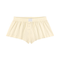 Heart Pointelle Boxer Shorts -cream