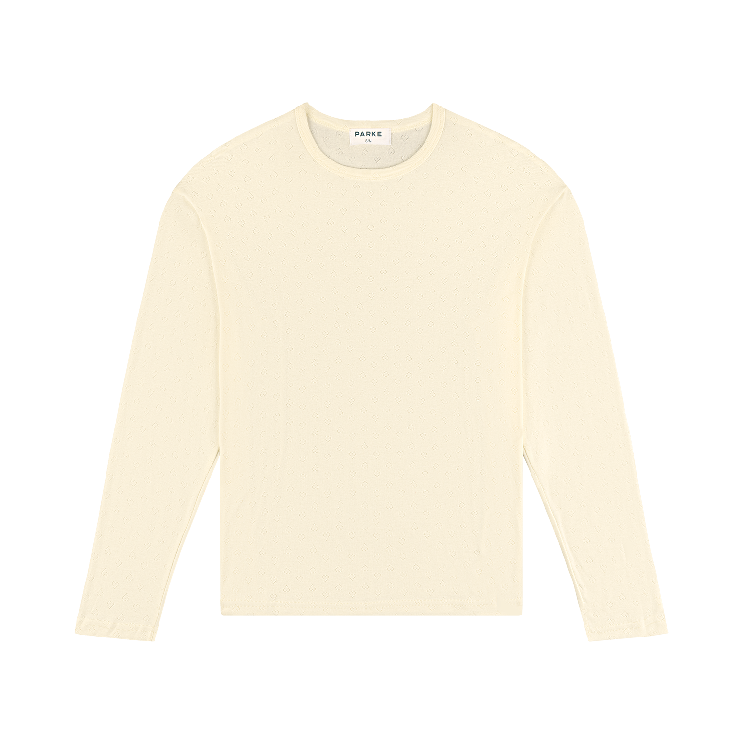 Heart Pointelle Long Sleeve -cream
