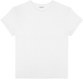 White classic tee flat lay - white