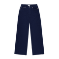 Low Rise Baggy Pants -navy corduroy