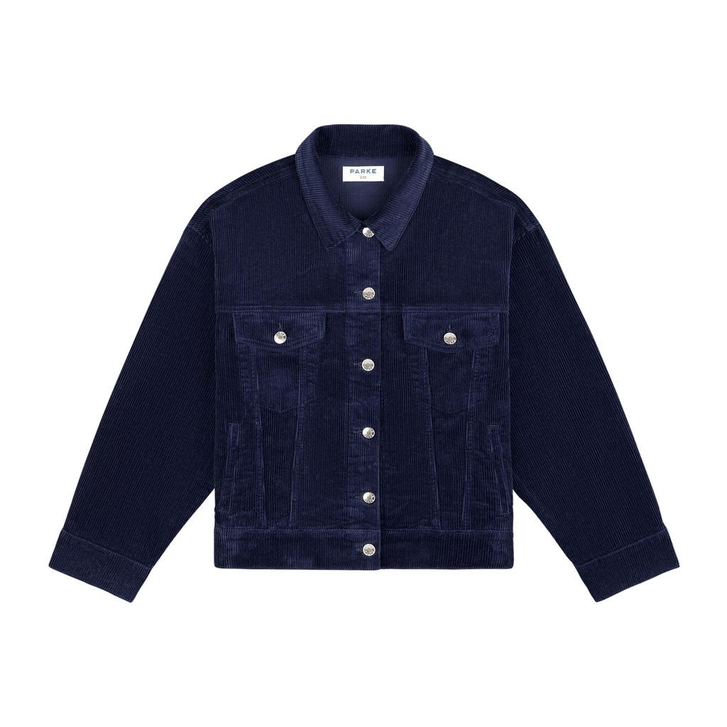 Oversized Corduroy Jacket -navy corduroy