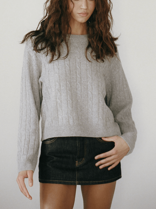 Finished Denim Mini Skirt