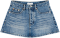 denim mini skirt -medium wash