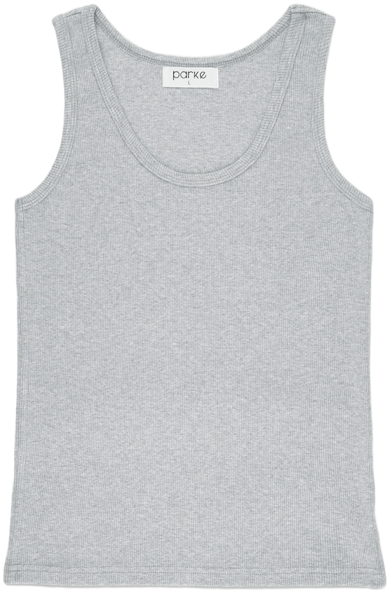 grey classic tank flat lay - grey