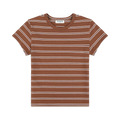 Striped Cotton T-Shirt -tonal stripe