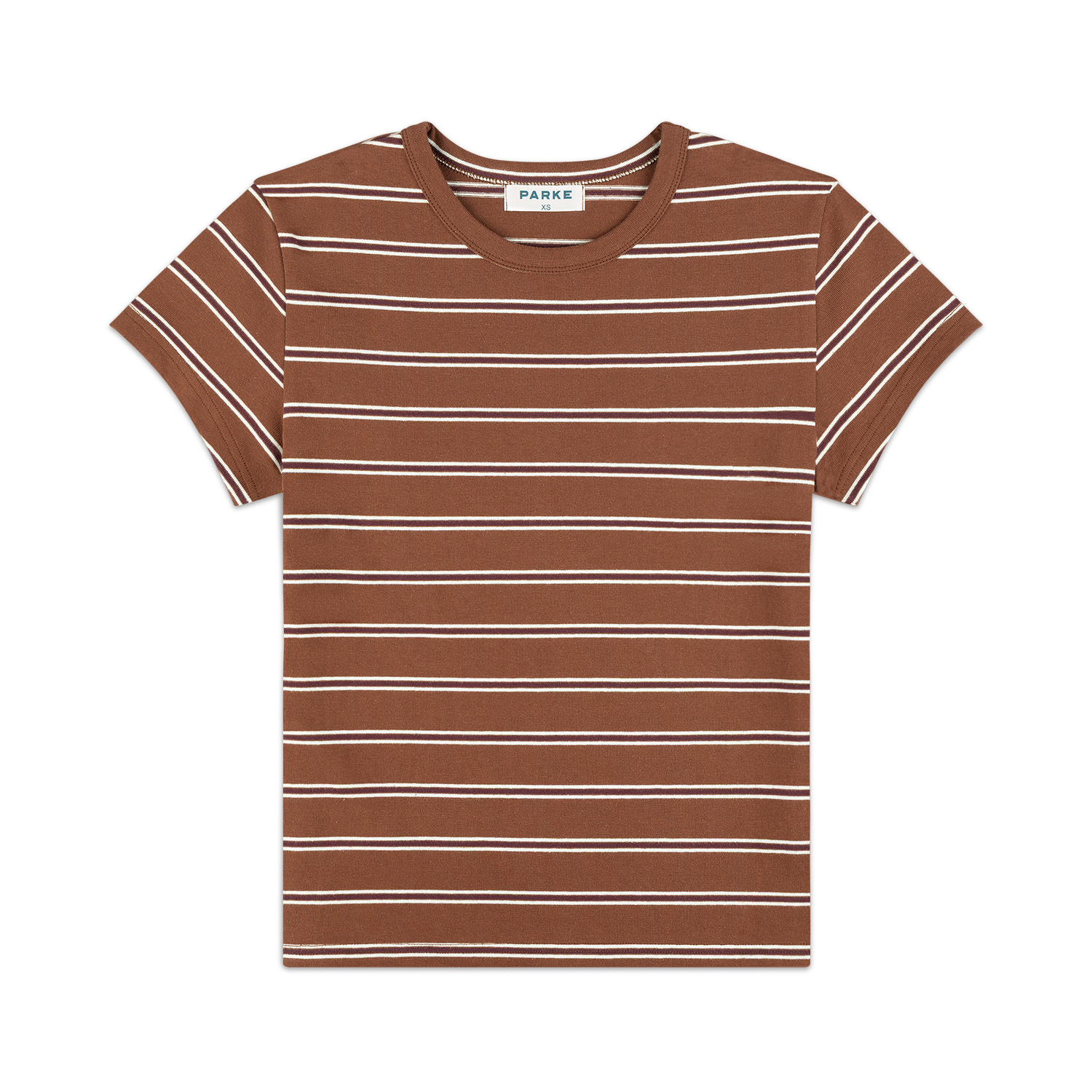 Striped Cotton T-Shirt -tonal stripe