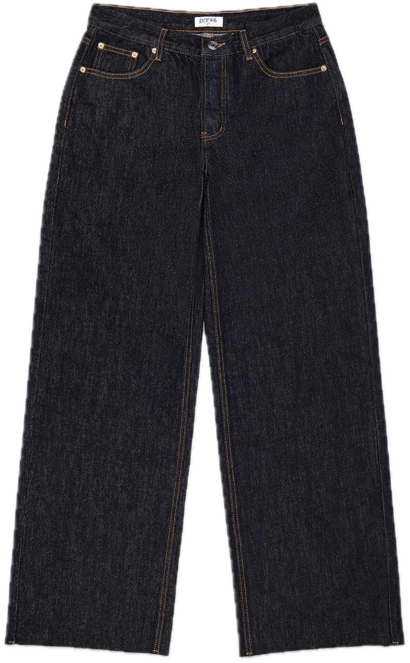 flat lay low rise baggy jean -dark wash