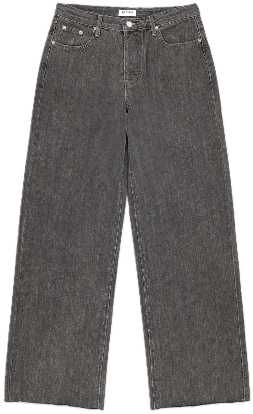 flat lay low rise baggy jean - grey