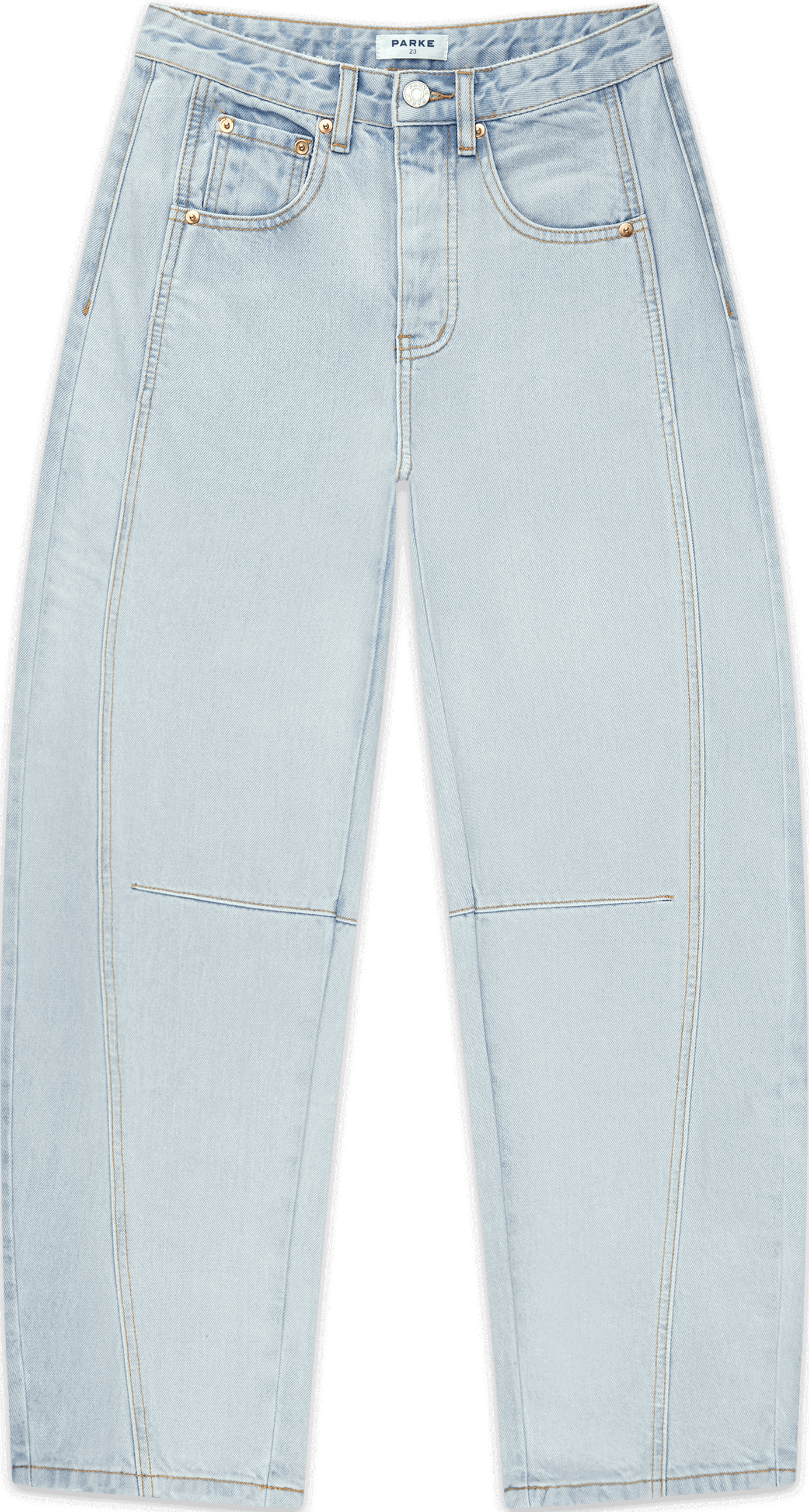 horseshoe jean flat lay -light wash