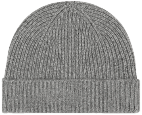 heather grey cashmere hat flat lay -  heather grey
