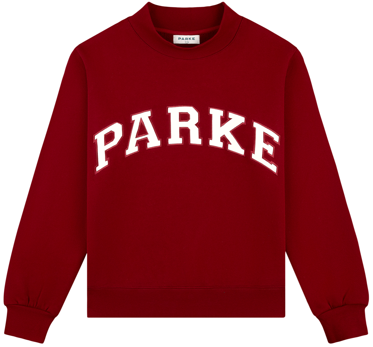 back to school varsity mockneck -maroon + white