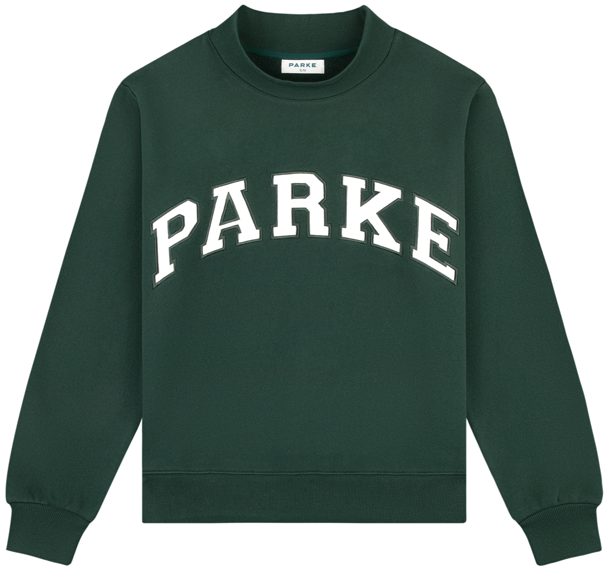 back to school varsity mockneck -forest + white