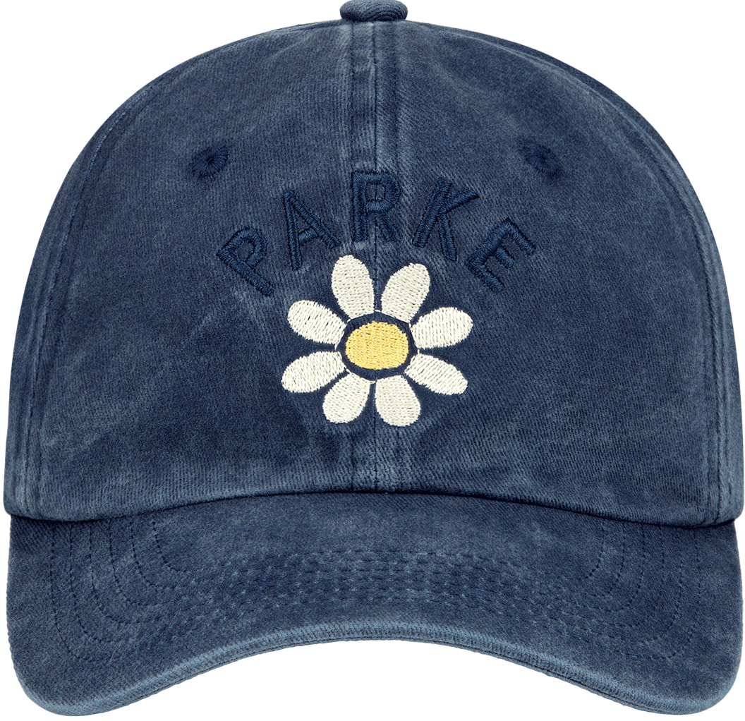 flower hat -navy