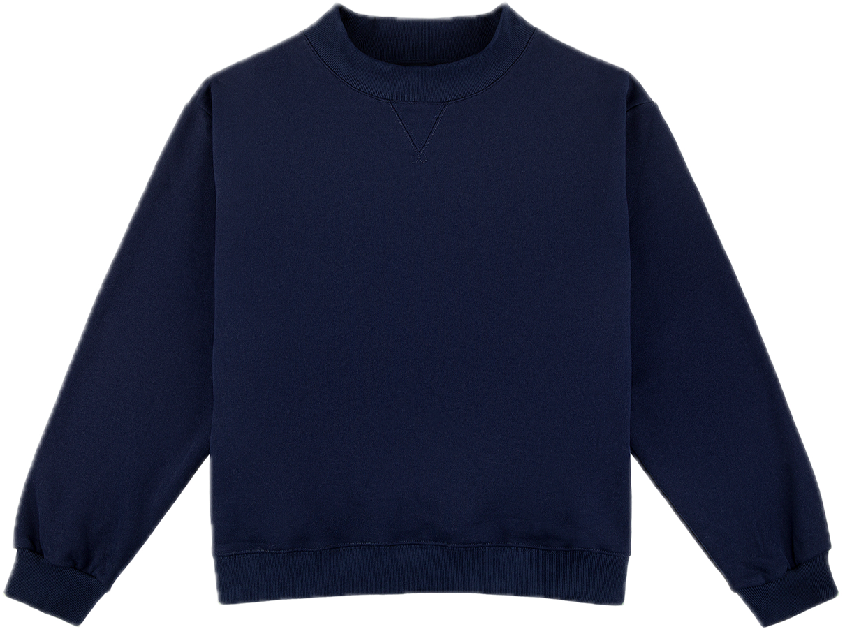 navy classic mockneck flat lay - navy